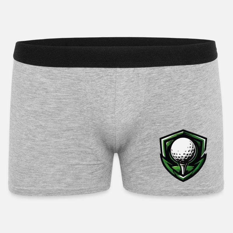 Shield Golf Ball Emblem - Men's Boxer Shorts - heather grey