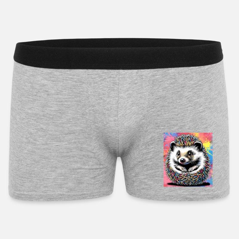hérisson - Boxer Homme - gris chiné