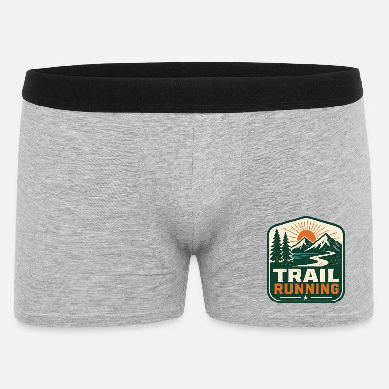 Course sur sentier - Boxer Homme - gris chiné