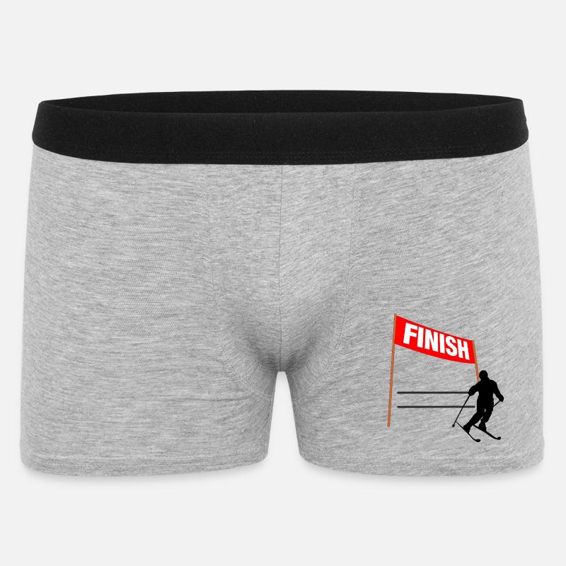 Ski-Finish Custom - Männer Boxer Shorts - Grau meliert