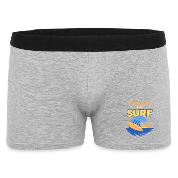 Surf ensoleillé: plage et palmier - Boxer Homme - gris chiné - Devant