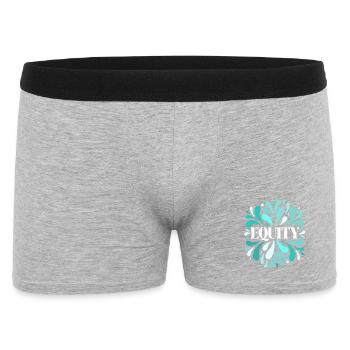 Équité Splash Glowing Turquoise - Men's Boxer Shorts - heather grey - Front