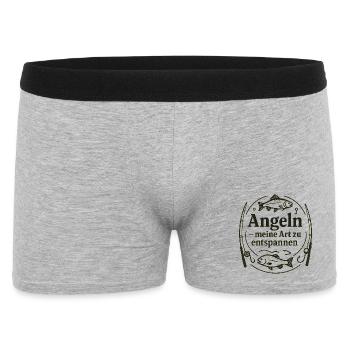 Angeln: Meine Art Zu Entspannen - Männer Boxer Shorts - Grau meliert - Vorne