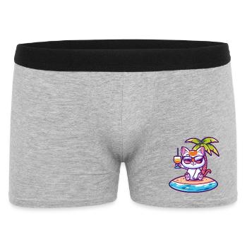 Palmier d’été félin - Boxer Homme - gris chiné - Devant