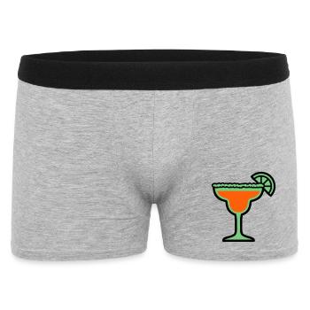 Cocktail Glas Sommergetränk Mädelsurlaub JGA - Männer Boxer Shorts - Grau meliert - Vorne