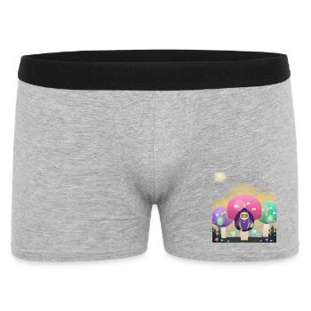Chouette ballonne dans la forêt stellaire - Boxer Homme - gris chiné - Devant