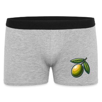Vintage Olive Branch Illustration - Men's Boxer Shorts - heather grey - Front