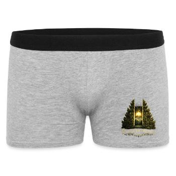 Entre Deux Mondes – Porte du Temple Mystique de Bali - Boxer Homme - gris chiné - Devant