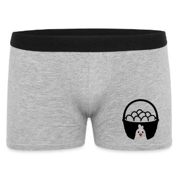 Egg Basket Chicken Icon - Men's Boxer Shorts - heather grey - Front