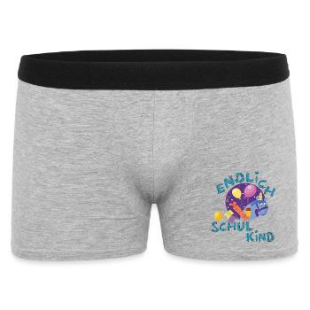 Schulkind  - Männer Boxer Shorts - Grau meliert - Vorne