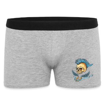 Punk_Skull - Men's Boxer Shorts - heather grey - Front
