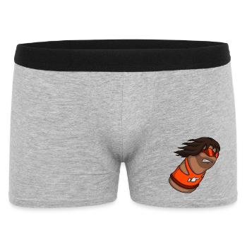 Slam – Cartoon Thumb Character - Männer Boxer Shorts - Grau meliert - Vorne