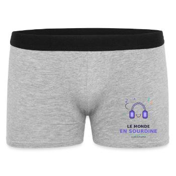 Le Monde En Sour­dine - Chill Actif - Boxer Homme - gris chiné - Devant