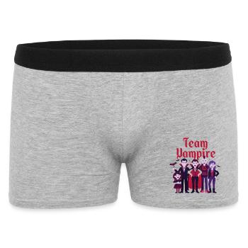 Team Vampire Family - Männer Boxer Shorts - Grau meliert - Vorne