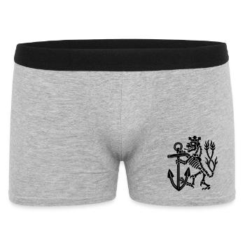 Löwe_black - Boxer Homme - gris chiné - Devant