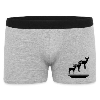 Silhouette d’antilope – Faune africaine - Boxer Homme - gris chiné - Devant