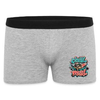 Temps de détente, graffiti de paresseux cool - Boxer Homme - gris chiné - Devant