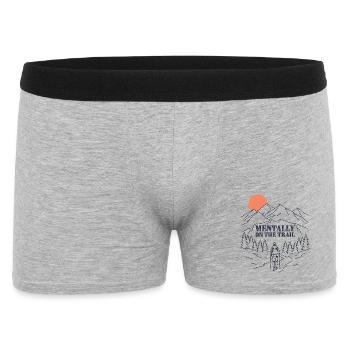 Mountains - Mentally on the Trail - Men's Boxer Shorts - heather grey - Front
