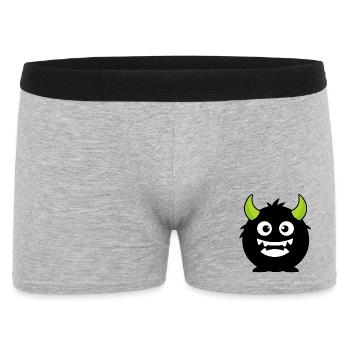 Bold Monster Mascot Streetwear Graphic - Männer Boxer Shorts - Grau meliert - Vorne