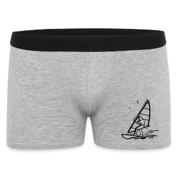 Dessin de planche à voile - Boxer Homme - gris chiné - Devant