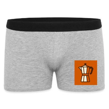 Logo de la cafetière à espresso - Boxer Homme - gris chiné - Devant