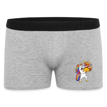 Funny Unicorn Taco Catastrophe - Men's Boxer Shorts - heather grey - Front