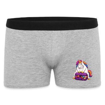 Valise licorne trop chargée - Boxer Homme - gris chiné - Devant