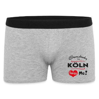 Köln Stadt Urban T-Shirt City Heimatliebe Town - Männer Boxer Shorts - Grau meliert - Vorne