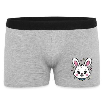 Lapin lumineux à étoiles pastel - Boxer Homme - gris chiné - Devant