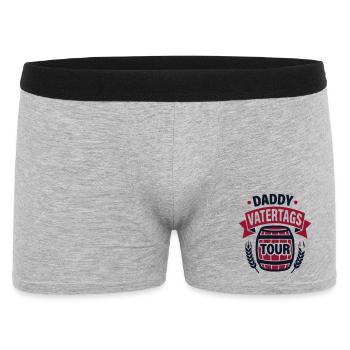 Bierfass Vatertag Logo - Männer Boxer Shorts - Grau meliert - Vorne