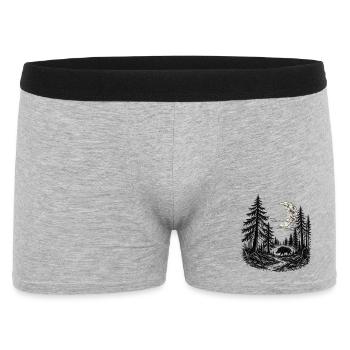 Mystischer Wald - Männer Boxer Shorts - Grau meliert - Vorne