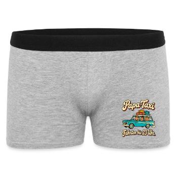 Papa-Taxi Fahrten bis 23 Uhr - Männer Boxer Shorts - Grau meliert - Vorne