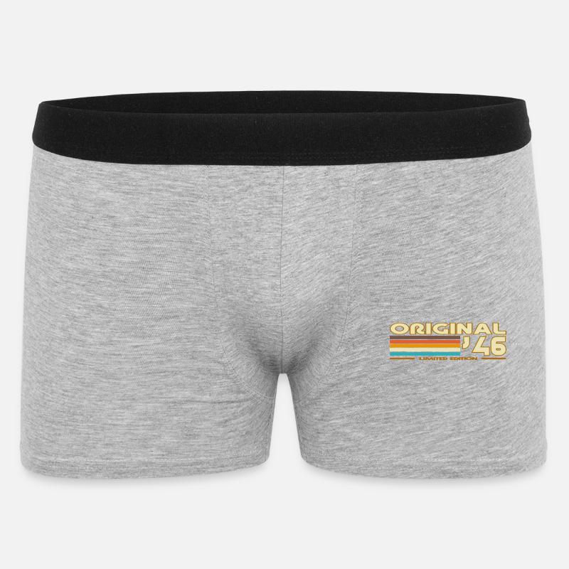 Originale 46 Pastellstreifen - Männer Boxer Shorts - Grau meliert