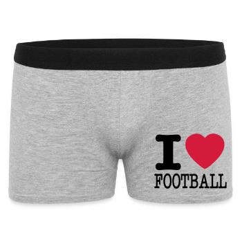 J’adore le football - Boxer Homme - gris chiné - Devant