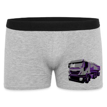 TruckIvecVektor - Männer Boxer Shorts - Grau meliert - Vorne