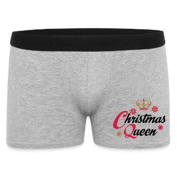 christmas queen - Männer Boxer Shorts - Grau meliert - Vorne