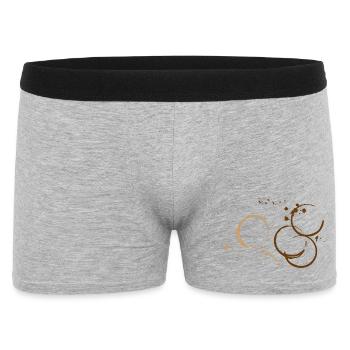 Bords de café. Empreintes de pas de la tasse. - Boxer Homme - gris chiné - Devant