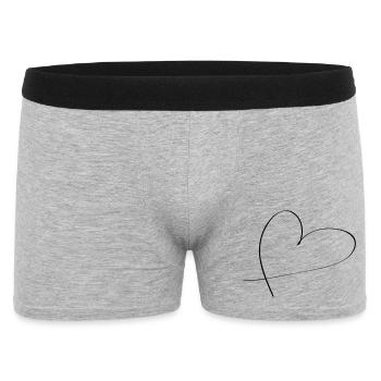 heart - Men's Boxer Shorts - heather grey - Front