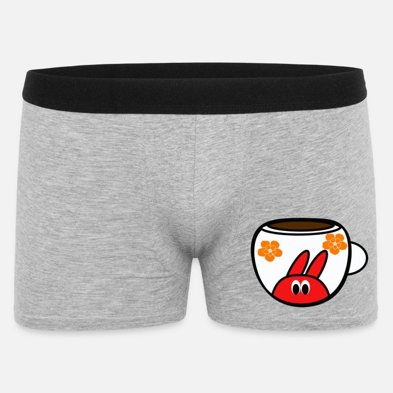 Kaffeezeit - Männer Boxer Shorts - Grau meliert