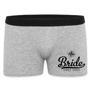 Bride since 2003 - Men's Boxer Shorts - heather grey - Front