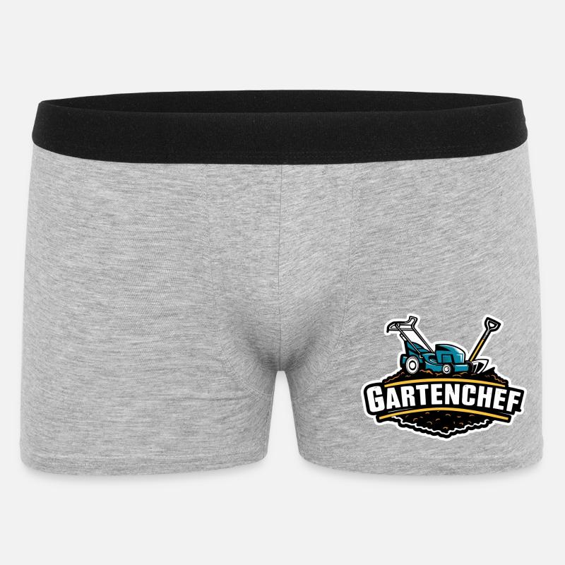 Gartenarbeit Gartenchef - Männer Boxer Shorts - Grau meliert