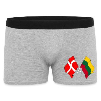 Flag Denmark, flag Lithuania - Men's Boxer Shorts - heather grey - Front