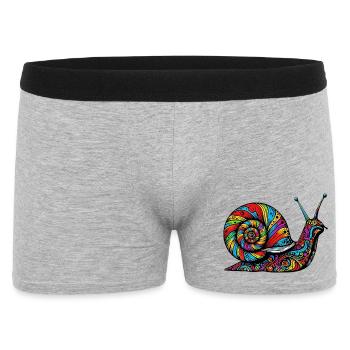 Schnecke - Männer Boxer Shorts - Grau meliert - Vorne