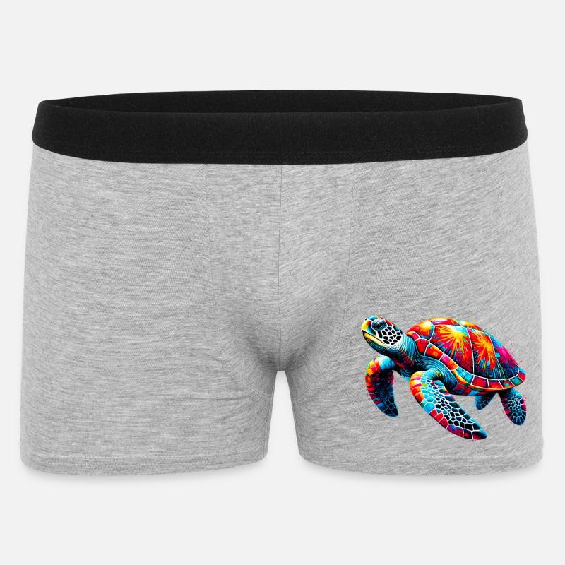 Schildkröte - Männer Boxer Shorts - Grau meliert