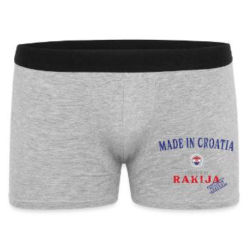 Kroatien - Männer Boxer Shorts - Grau meliert - Vorne