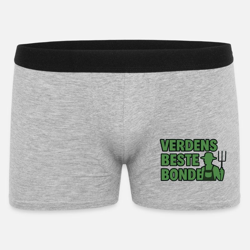 Der beste Bauer der Welt - Männer Boxer Shorts - Grau meliert