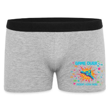 Game Over Neon Arcade Game - Men's Boxer Shorts - heather grey - Front