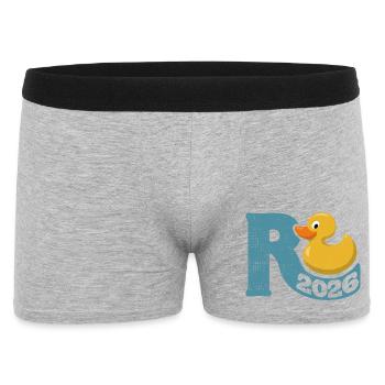 Gummy Duck Pension 2026 - Retirement - Pension - Men's Boxer Shorts - heather grey - Front