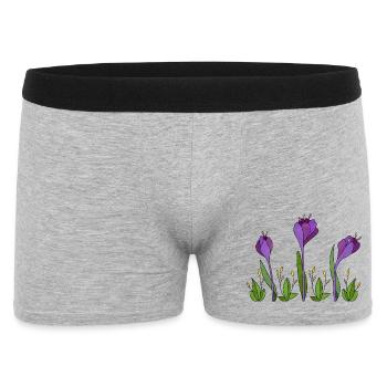 Fleur - Boxer Homme - gris chiné - Devant