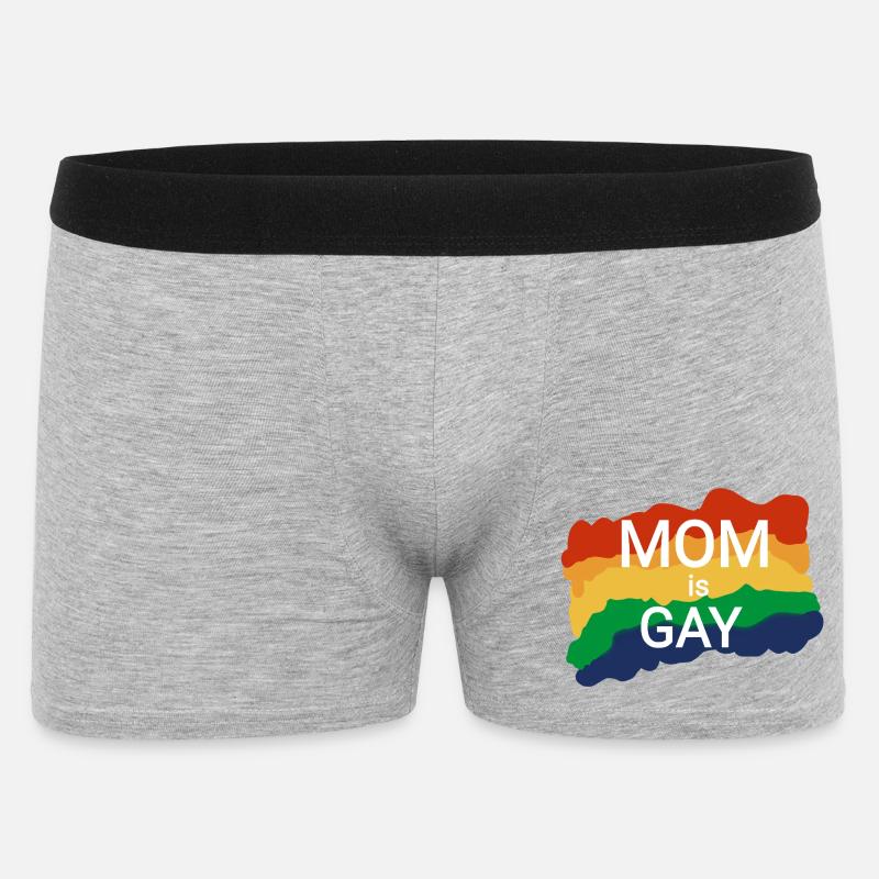 Lesbisch Mutter zum Mutterwürdigkeiten  - Männer Boxer Shorts - Grau meliert